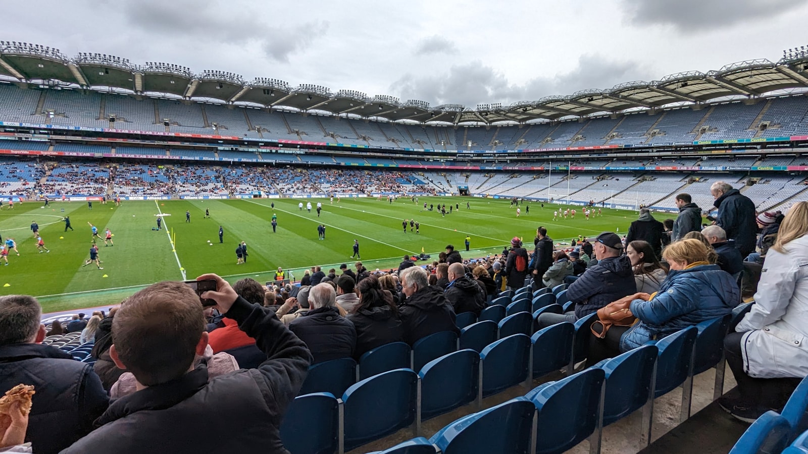 Spectators watching Gaelic football at Croke Park