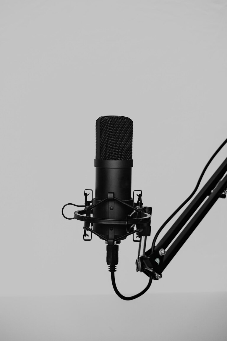 Illustrative recording studio microphone for My First Time Workwear single article
