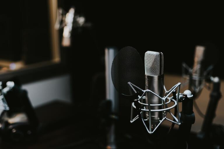 Illustrative studio microphone for Taylor McCall Tide of Love single article